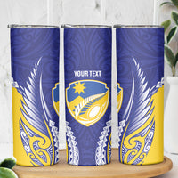 Otago 2026 Rugby Custom Skinny Tumbler NZ Maori Silver Fern