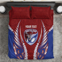 Southland 2026 Rugby Custom Bedding Set NZ Maori Silver Fern