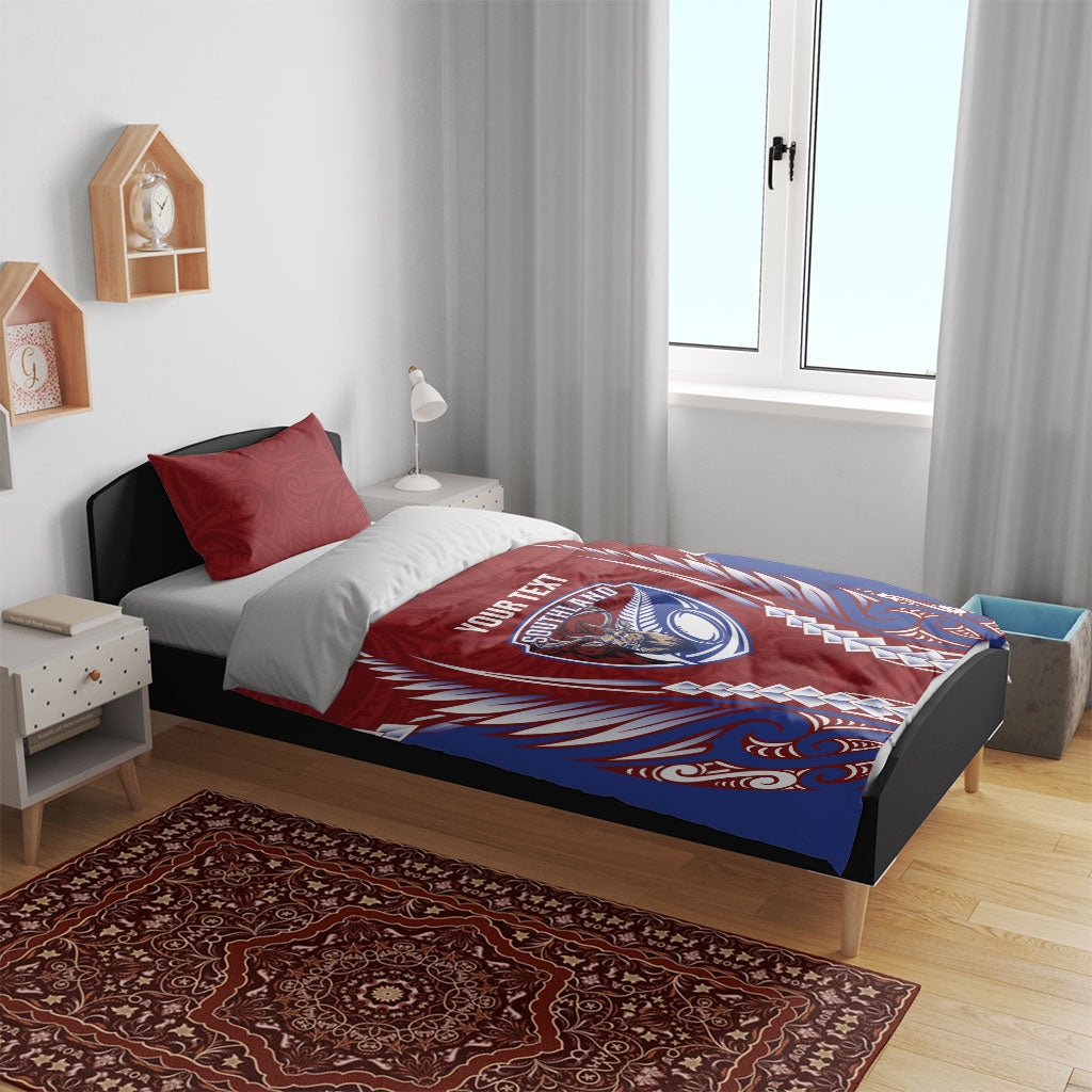 Southland 2026 Rugby Custom Bedding Set NZ Maori Silver Fern