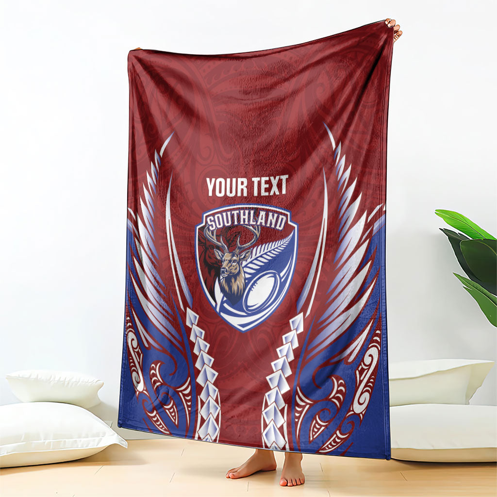 Southland 2026 Rugby Custom Blanket NZ Maori Silver Fern
