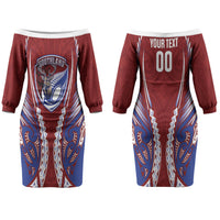 Southland 2026 Rugby Custom Couples Matching Off The Shoulder Long Sleeve Dress and Hawaiian Shirt NZ Maori Silver Fern LT14 - Polynesian Pride