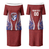 Southland 2026 Rugby Custom Couples Matching Puletasi and Long Sleeve Button Shirt NZ Maori Silver Fern LT14 - Polynesian Pride
