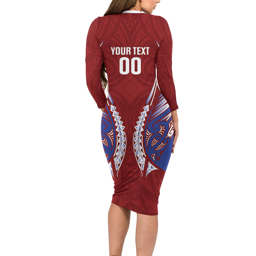 Southland 2026 Rugby Custom Family Matching Long Sleeve Bodycon Dress and Hawaiian Shirt NZ Maori Silver Fern