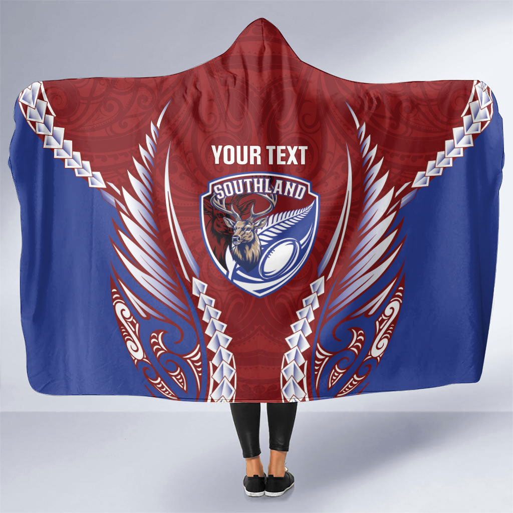 Southland 2026 Rugby Custom Hooded Blanket NZ Maori Silver Fern