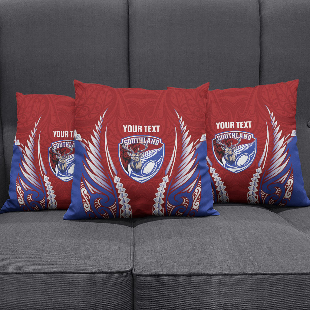 Southland 2026 Rugby Custom Pillow Cover NZ Maori Silver Fern