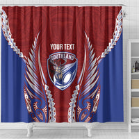 Southland 2026 Rugby Custom Shower Curtain NZ Maori Silver Fern
