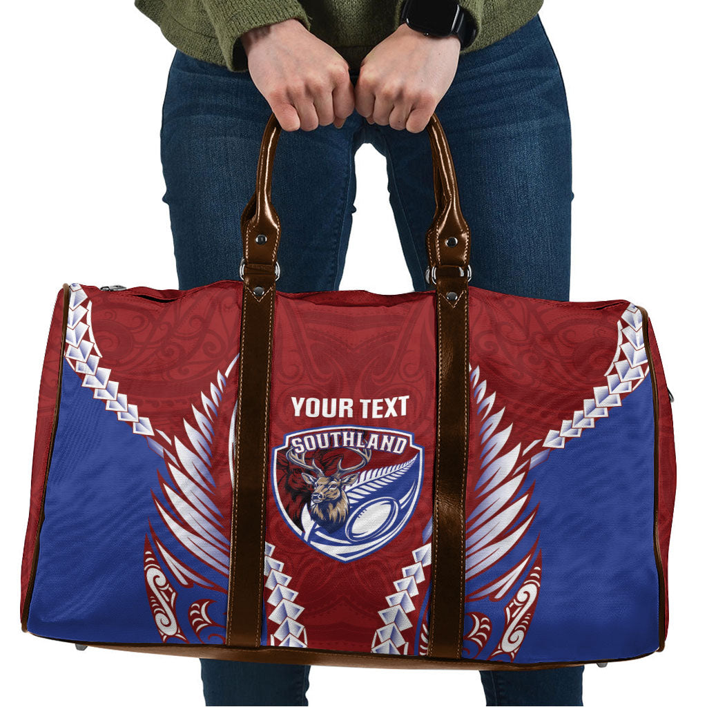 Southland 2026 Rugby Custom Travel Bag NZ Maori Silver Fern LT14 Maroon - Polynesian Pride