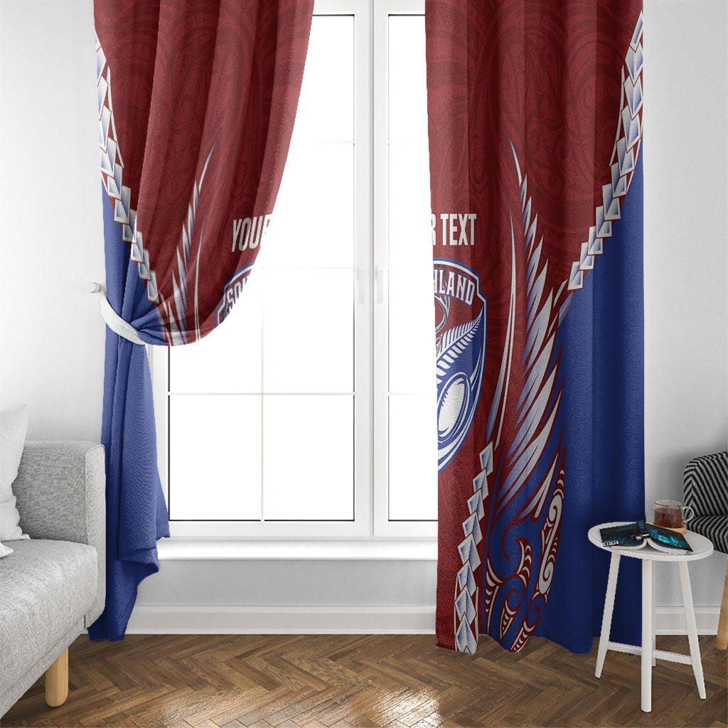 Southland 2026 Rugby Custom Window Curtain NZ Maori Silver Fern