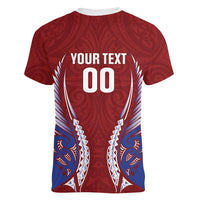 Southland 2026 Rugby Custom Women V-Neck T-Shirt NZ Maori Silver Fern LT14 - Polynesian Pride