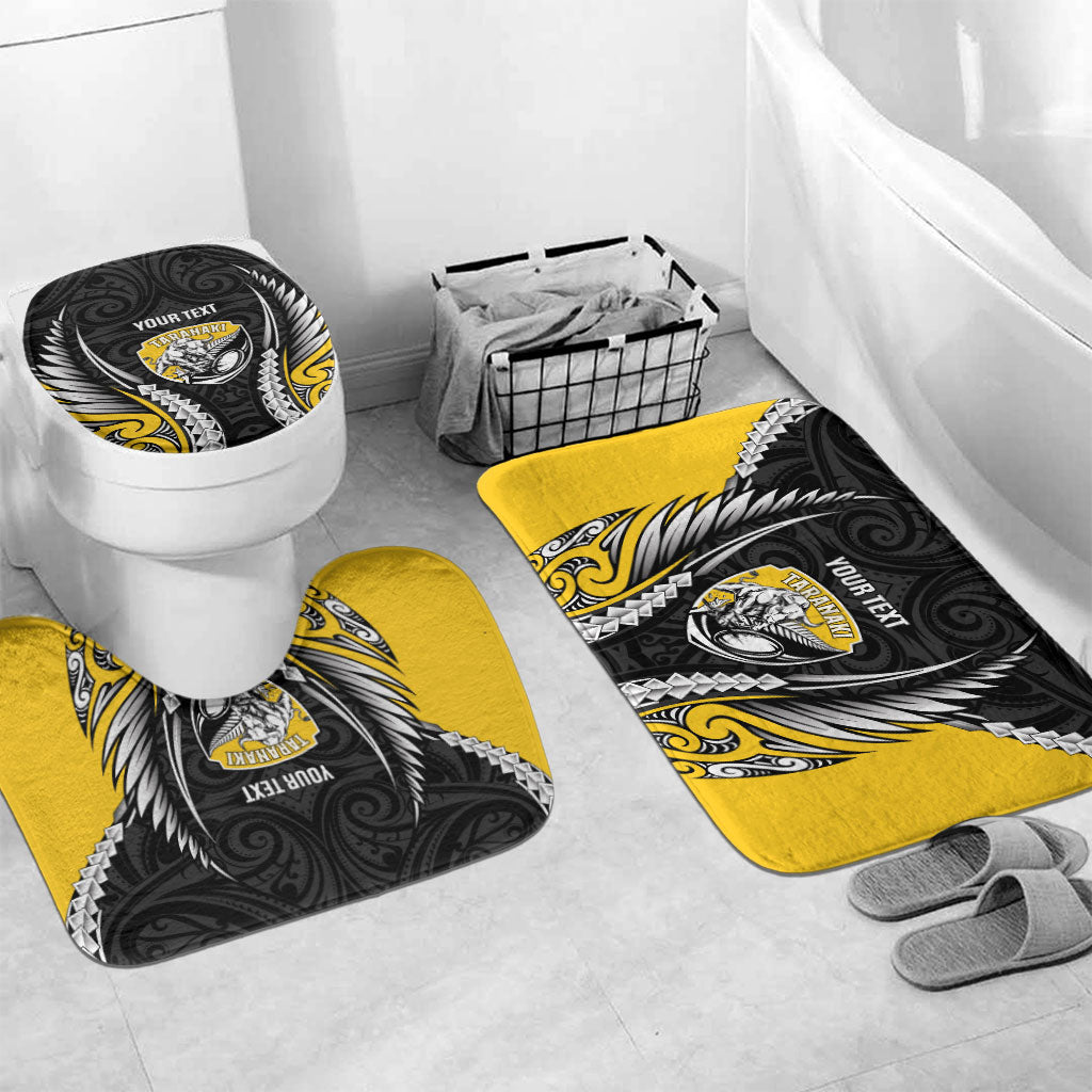 Taranaki 2026 Rugby Custom Bathroom Set NZ Maori Silver Fern