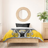 Taranaki 2026 Rugby Custom Bedding Set NZ Maori Silver Fern