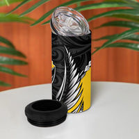 Taranaki 2026 Rugby Custom 4 in 1 Can Cooler Tumbler NZ Maori Silver Fern