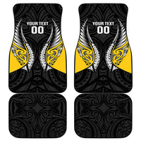 Taranaki 2026 Rugby Custom Car Mats NZ Maori Silver Fern