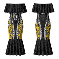Taranaki 2026 Rugby Custom Couples Matching Mermaid Dress and Hawaiian Shirt NZ Maori Silver Fern LT14 - Polynesian Pride
