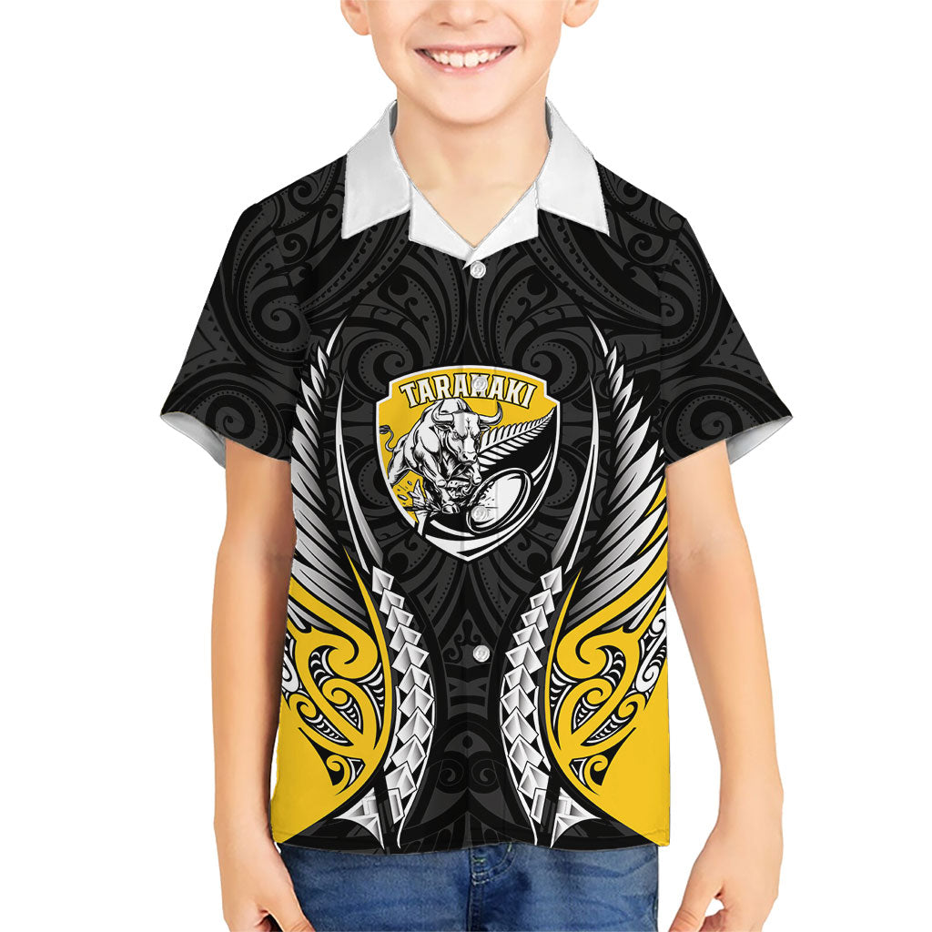 Taranaki 2026 Rugby Custom Family Matching Off Shoulder Maxi Dress and Hawaiian Shirt NZ Maori Silver Fern