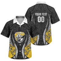 Taranaki 2026 Rugby Custom Family Matching Puletasi and Hawaiian Shirt NZ Maori Silver Fern LT14 Son's Shirt Black - Polynesian Pride