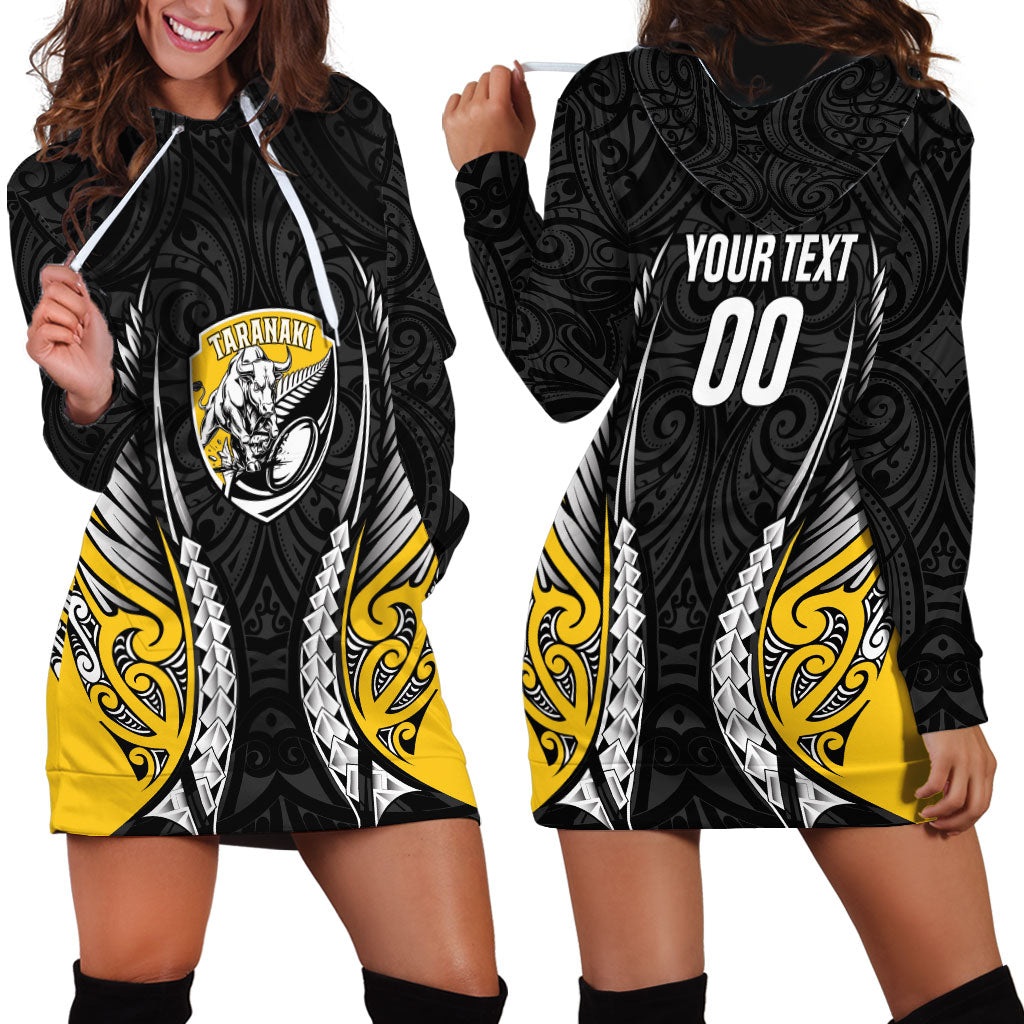 Taranaki 2026 Rugby Custom Hoodie Dress NZ Maori Silver Fern