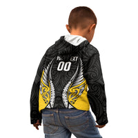 Taranaki 2026 Rugby Custom Kid Hoodie NZ Maori Silver Fern