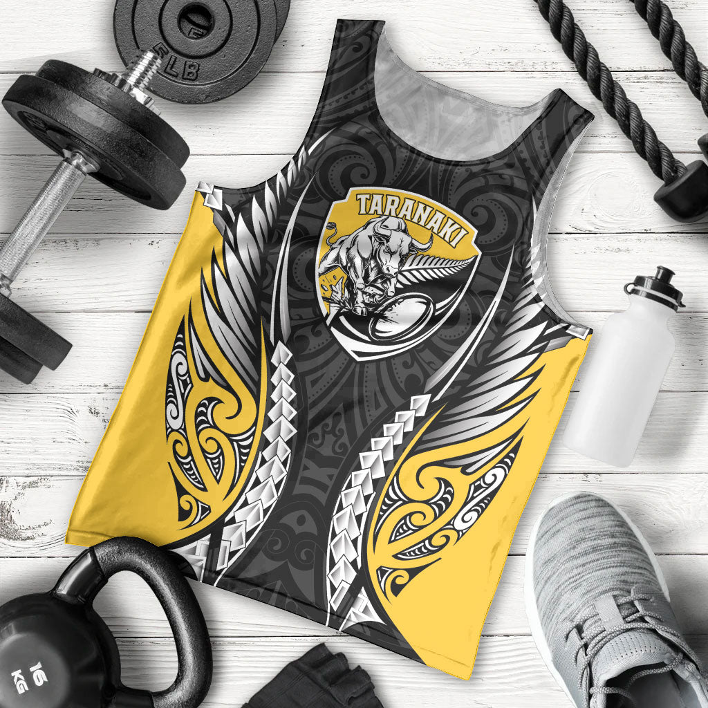 Taranaki 2026 Rugby Custom Men Tank Top NZ Maori Silver Fern LT14 - Polynesian Pride
