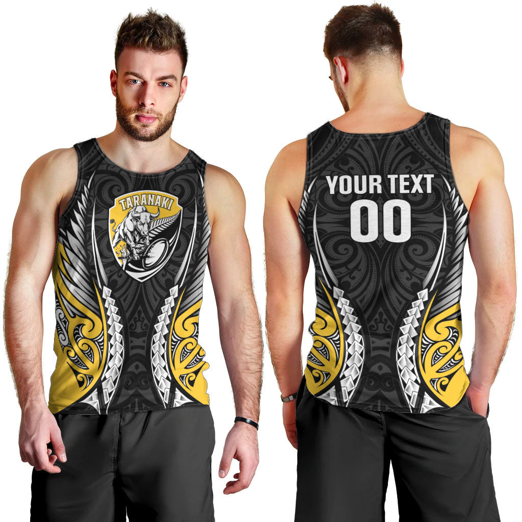 Taranaki 2026 Rugby Custom Men Tank Top NZ Maori Silver Fern LT14 - Polynesian Pride