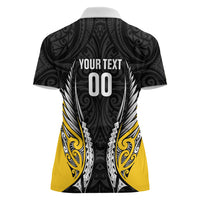 Taranaki 2026 Rugby Custom Women Polo Shirt NZ Maori Silver Fern