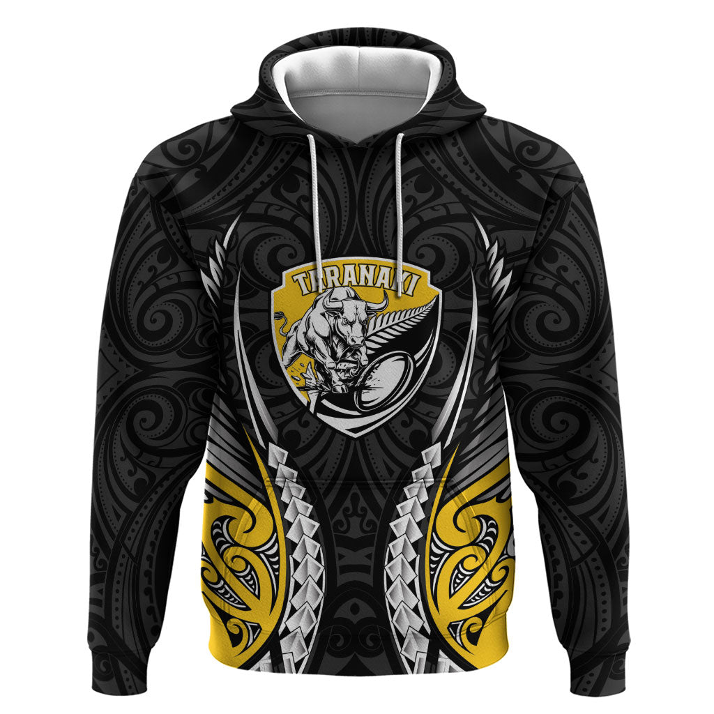 Taranaki 2026 Rugby Custom Zip Hoodie NZ Maori Silver Fern