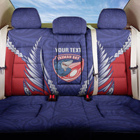 Tasman Bay 2026 Rugby Custom Back Car Seat Cover NZ Maori Silver Fern