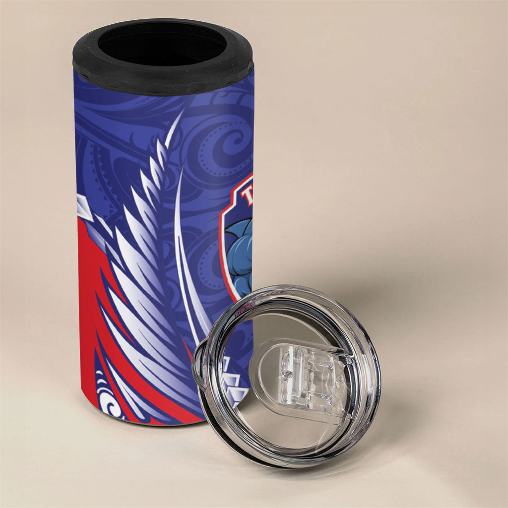 Tasman Bay 2026 Rugby Custom 4 in 1 Can Cooler Tumbler NZ Maori Silver Fern LT14 - Polynesian Pride