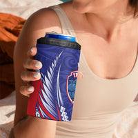 Tasman Bay 2026 Rugby Custom 4 in 1 Can Cooler Tumbler NZ Maori Silver Fern LT14 - Polynesian Pride