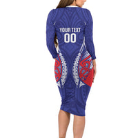 Tasman Bay 2026 Rugby Custom Family Matching Long Sleeve Bodycon Dress and Hawaiian Shirt NZ Maori Silver Fern