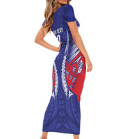 Tasman Bay 2026 Rugby Custom Family Matching Short Sleeve Bodycon Dress and Hawaiian Shirt NZ Maori Silver Fern
