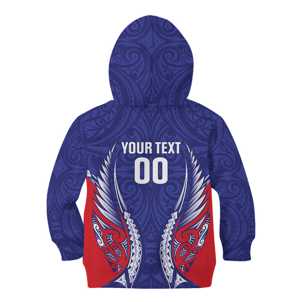 Tasman Bay 2026 Rugby Custom Kid Hoodie NZ Maori Silver Fern