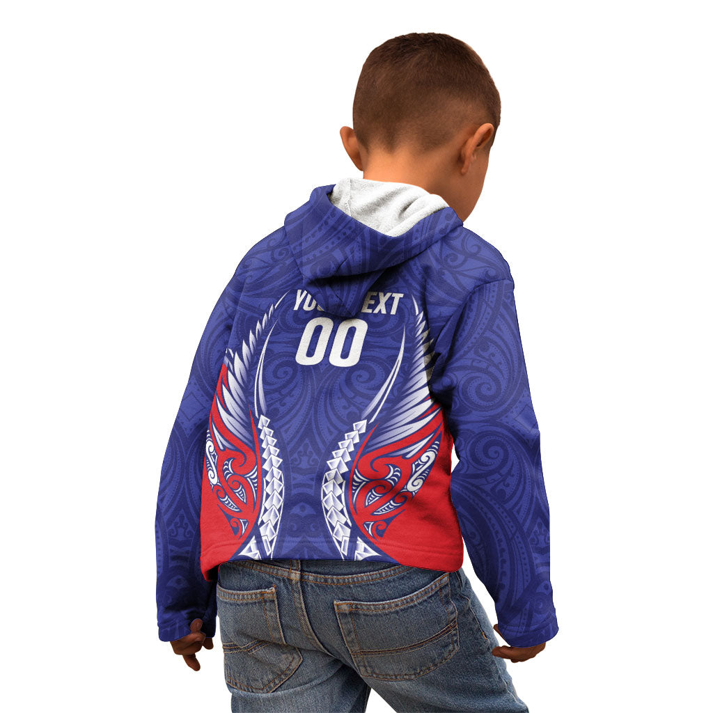 Tasman Bay 2026 Rugby Custom Kid Hoodie NZ Maori Silver Fern
