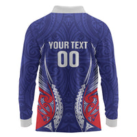 Tasman Bay 2026 Rugby Custom Long Sleeve Polo Shirt NZ Maori Silver Fern