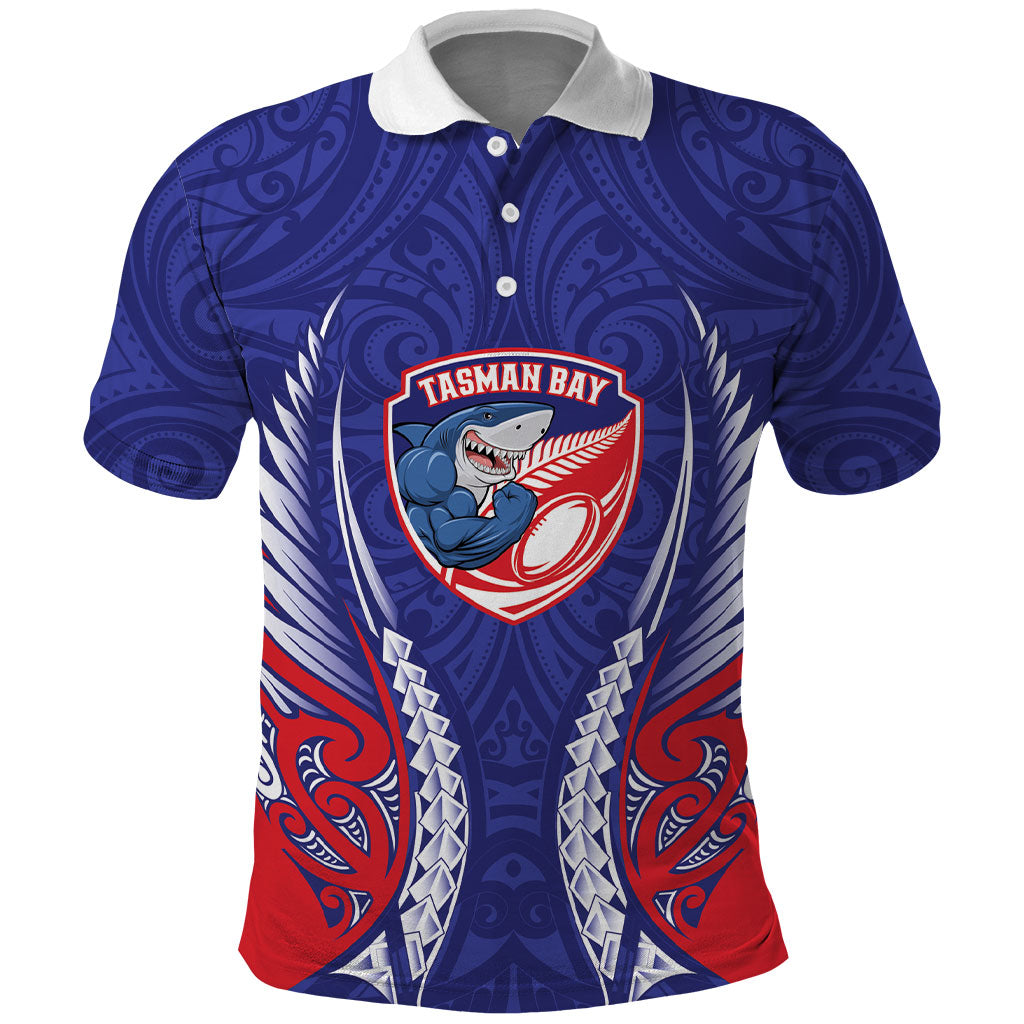 Tasman Bay 2026 Rugby Custom Polo Shirt NZ Maori Silver Fern