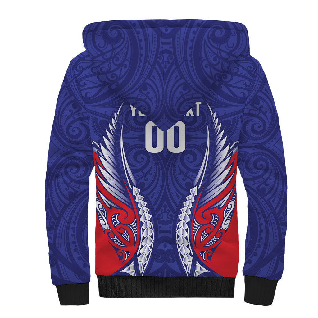 Tasman Bay 2026 Rugby Custom Sherpa Hoodie NZ Maori Silver Fern