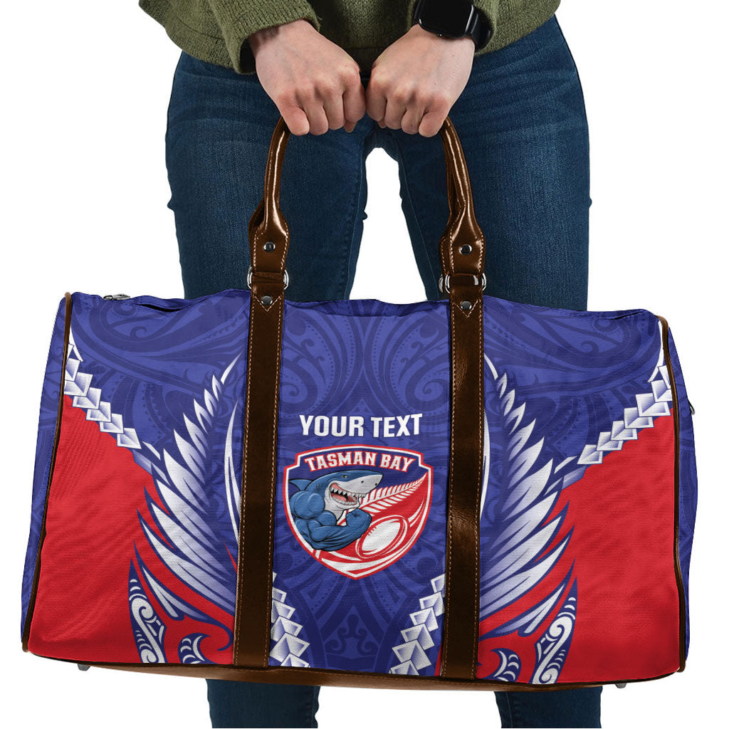 Tasman Bay 2026 Rugby Custom Travel Bag NZ Maori Silver Fern LT14 Blue - Polynesian Pride