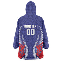 Tasman Bay 2026 Rugby Custom Wearable Blanket Hoodie NZ Maori Silver Fern LT14 - Polynesian Pride