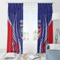 Tasman Bay 2026 Rugby Custom Window Curtain NZ Maori Silver Fern LT14 - Polynesian Pride