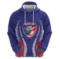 Tasman Bay 2026 Rugby Custom Zip Hoodie NZ Maori Silver Fern