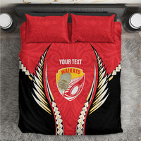 Waikato 2026 Rugby Custom Bedding Set NZ Maori Silver Fern