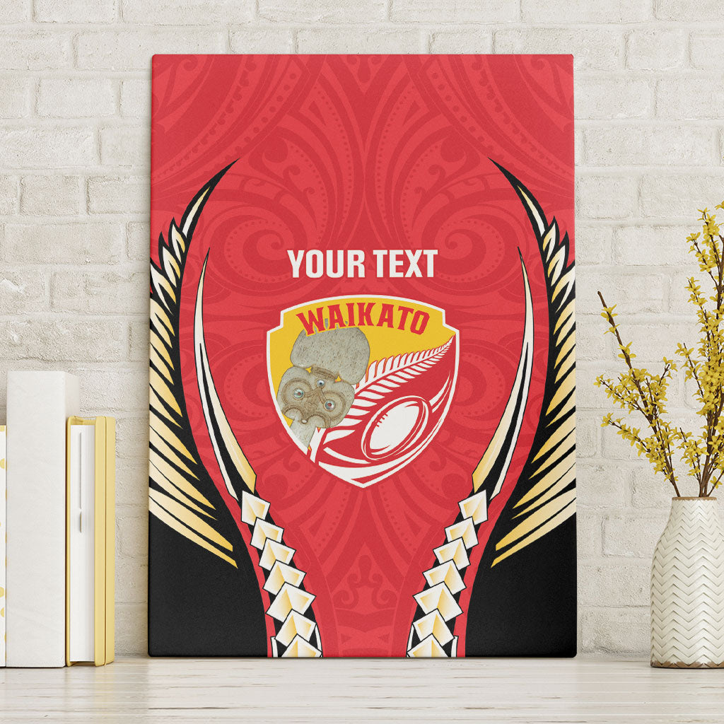Waikato 2026 Rugby Custom Canvas Wall Art NZ Maori Silver Fern LT14 Without Frame Red - Polynesian Pride