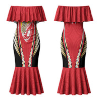 Waikato 2026 Rugby Custom Couples Matching Mermaid Dress and Long Sleeve Button Shirt NZ Maori Silver Fern LT14 - Polynesian Pride