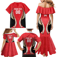 Waikato 2026 Rugby Custom Family Matching Mermaid Dress and Hawaiian Shirt NZ Maori Silver Fern
