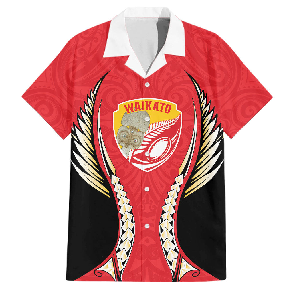 Waikato 2026 Rugby Custom Family Matching Off The Shoulder Long Sleeve Dress and Hawaiian Shirt NZ Maori Silver Fern
