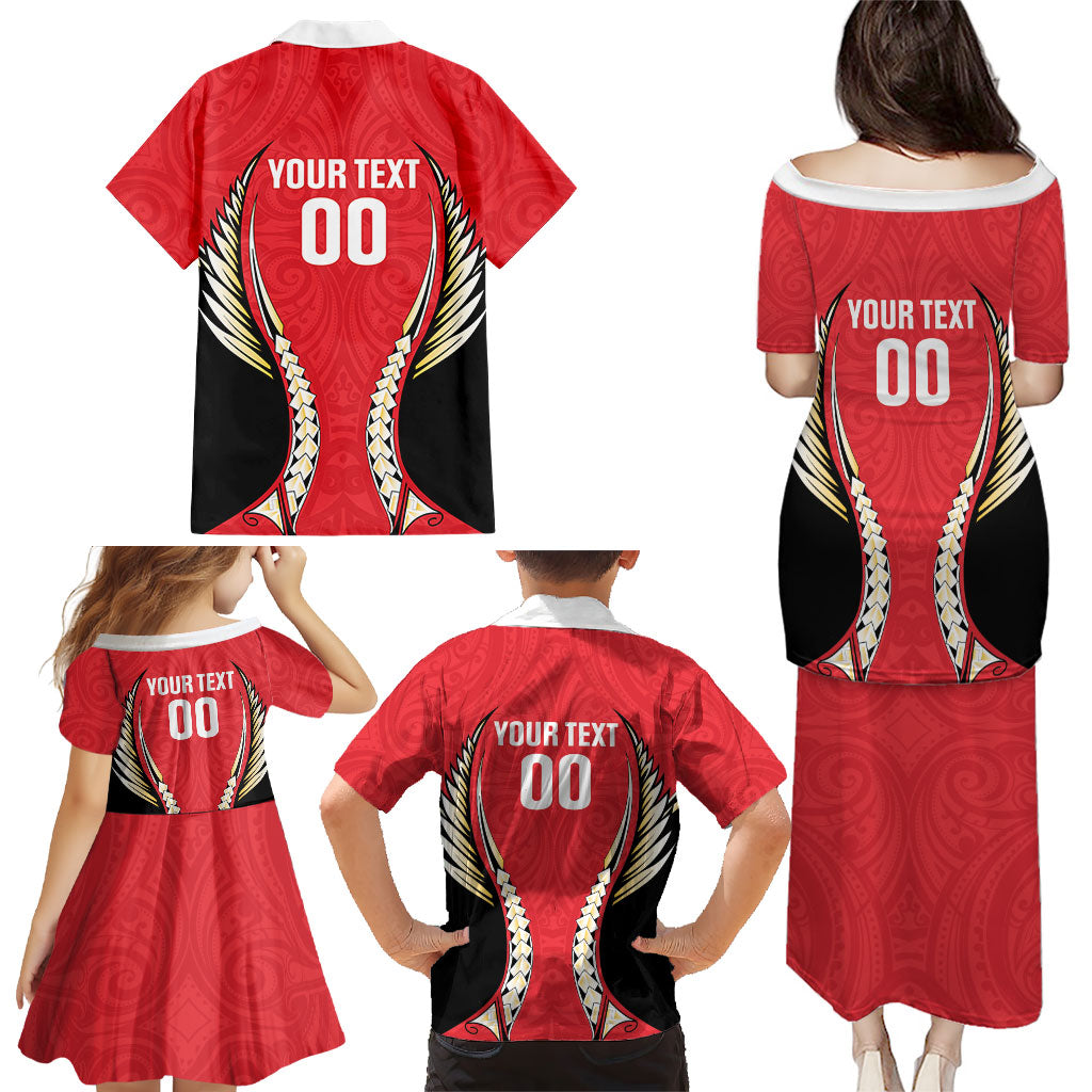 Waikato 2026 Rugby Custom Family Matching Puletasi and Hawaiian Shirt NZ Maori Silver Fern