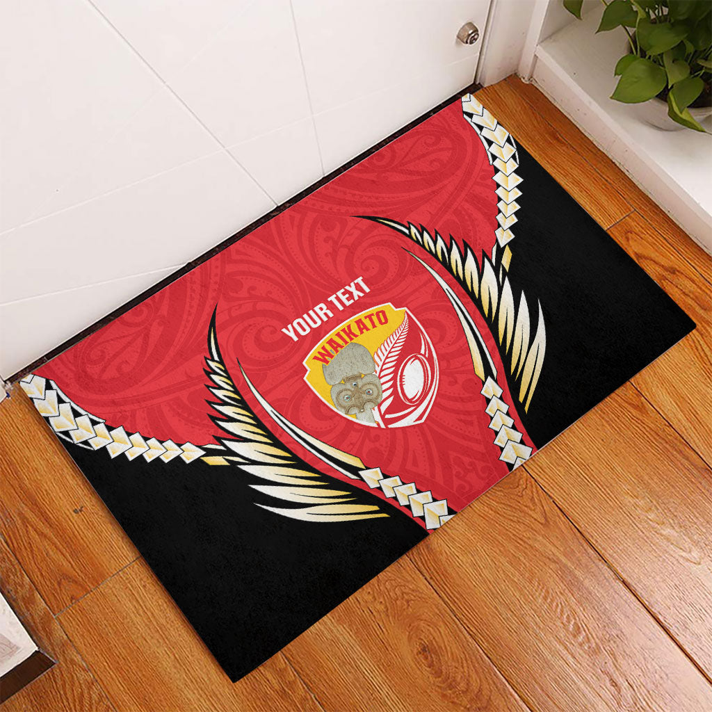 Waikato 2026 Rugby Custom Rubber Doormat NZ Maori Silver Fern LT14 - Polynesian Pride