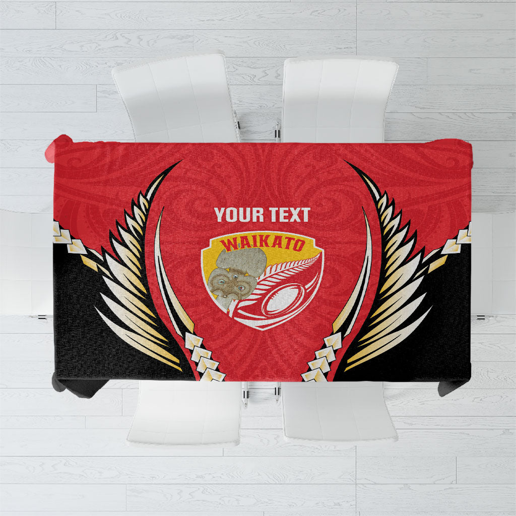 Waikato 2026 Rugby Custom Tablecloth NZ Maori Silver Fern