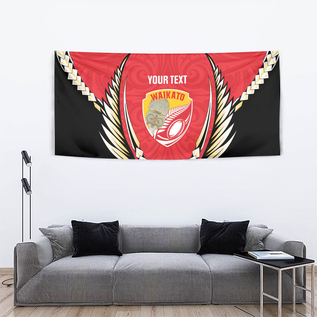 Waikato 2026 Rugby Custom Tapestry NZ Maori Silver Fern