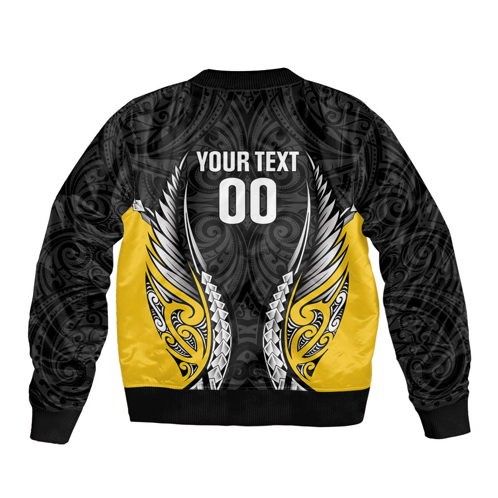 Wellington 2026 Rugby Custom Bomber Jacket NZ Maori Silver Fern
